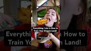 Everything I ate on the isle of Berk! #Foodie #Eating #ThemePark #Shorts #httyd #epicuniverse