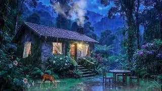 Sleep Deeply in Just 3 Minutes 🪵🌧️ Cozy Cabin Rain on the Roof | Instant Calm Night Sounds