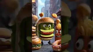 Benny the Bold Burger🍔🔥👀 #kidsspace @shorts  #adventuretime #cartoon #animation #arcticanimal