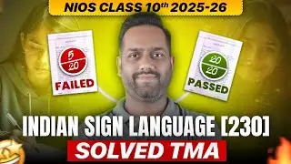 NIOS Class 10 Indian Sign Language 230 TMA Solved Jan 2026 | NIOS ISL Solved TMA