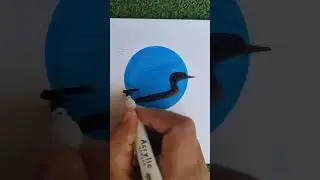 creative crane drawing #art #viral #crane #birds