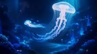 Deep Ocean Bioluminescent Ambience 🌊 4K Relaxing Background for Sleep, Study & Stress Relief