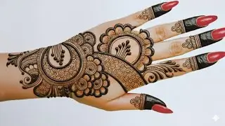 Very beautiful stylish back hand mehndi design||New mehndi design|Arabic mehndi design for back hand