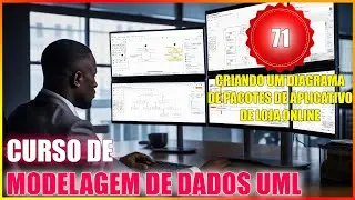 CURSO DE UML - AULA 71: CRIANDO UM DIAGRAMA DE PACOTE DE APLICATIVO DE LOJA ONLINE