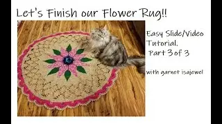 #DIY-Flower Rug Crochet Tutorial- Part 3 final