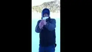 Ice Fishing Freak Out - There ya go buddy!