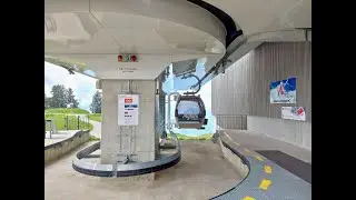 Luftseilbahn Rickenbach - Rotenflue Bergfahrt 2022 Seilbahn Schweiz cable car Switzerland