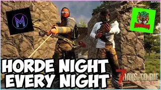 HORDE NIGHT EVERY NIGHT with @GamingAzmo - 7 Days To Die Alpha 19 (Gameplay) #3 - KILLING CORRIDOR!!