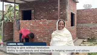 An impoverished woman selling vegetables in Lumbini: Owning a dream brick house
