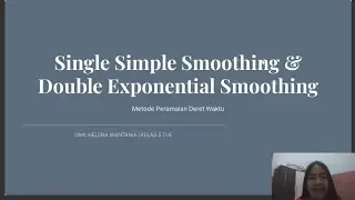 Single Simple Smoothing & Double Exponential Smoothing