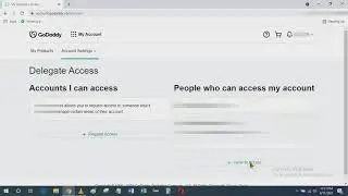 Delegate godaddy account access