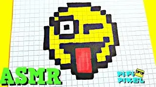 SMILE - The ASMR Pixel art- Drawing Tutorial, Male Whispering, Scratching !РИСУНКИ ПО КЛЕТОЧКАМ