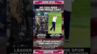 BONE SPUR DRAFT DODGING GRIFTER #trump #urkraine #zelensky #trumptydumpty #potus #felon #grifter