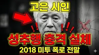 고은 시인 성추행 스캔들 충격 실화! 2018년 한국 문학계 뒤흔든 어두운 비밀