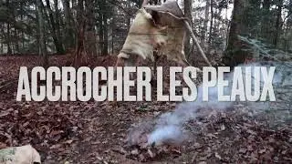 Comment fumer une peau de b&ecirc;te en for&ecirc;t  🦌 Tannage 🌲 #Bushcraft 🌲 4rtik.Sauvage #Suisse