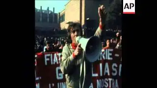 SYND 17 10 74 FIAT FACTORY STRIKE IN TURIN, ITALY