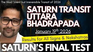 SATURN TRANSIT UTTARA BHADRAPADA- Results for All Signs & Nakshatras | Karmic Endings, Destiny Reset