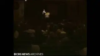Jane Goodall's chimpanzee greeting (1990, West Virginia University)