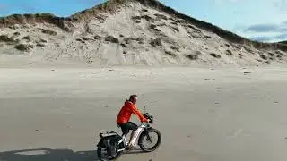 Vorupør Strand mit Fahrrad