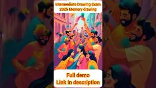 Intermediate drawing exam 2025 Memory drawing 🤫 #drawinggradeexam
