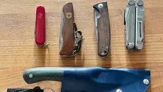 5 Messer die mich gl&uuml;cklich machen - Videoantwort / Victorinox Leatherman M&uuml;ller u. Custom Eigenbau