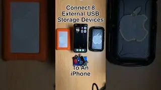 Connect 8 External USB Storage Devices To An iPhone #shorts