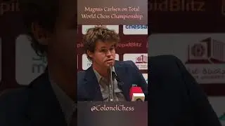 Magnus Carlsen on Total World Chess Championship #magnuscarlsen #chess #goat #chessplayer #checkmate