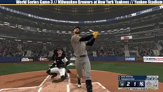 MLB The Show 25 | Milwaukee Brewers at New York Yankees | WORLD SERIES GAME 3