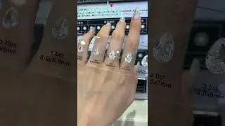 Pear-Shaped Diamond Carat Size Comparison | Diamond Buying Guide 💎