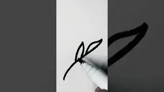 easy leaf drawing with black marker #drawing #drawingtutorial #easydrawing #doddle #leafdrawing #art
