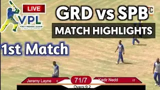 VPL T10 LEAGUE - 1st Match GRD vs SPB Match Highlights ||grenadines divers vs salt pond breakers