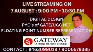 PYQs  ON UGC NET & GATE COMPUTER SCIENCE | FLOATING POINT NUMBER REPRESENTATION | DIGITAL DESIGN