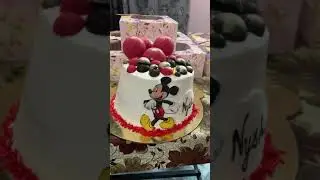 #blueberry cherry mousse cake# mickey theme # two variants of cup cake# alhamdulliah # bakerslife