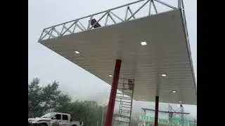 150W LED Canopy Lights for Gas Stations in Guatemala