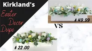 Kirkland's Easter DIY 2021 Dollar Tree Dupe | Farmhouse Decor