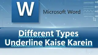 Microsoft word में Different types Underline✅ कैसे करें?#microsoft