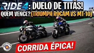 RIDE 4: TRIUMPH 1050 ROCAM vs MT-10! O DUELO MAIS DIF&Iacute;CIL NA PISTA! 🔥🔥