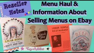 Vintage Menu Haul & What Menus Sell on Ebay ~ Reseller Notes ~ Toy-Addict