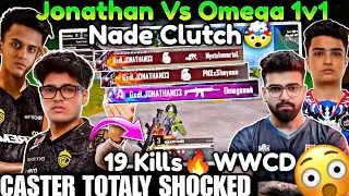 JONATHAN VS OMEGA 1V1 NADE CLUTCH 😳[ TOTAL 19KILLS WWCD 🚀 ]