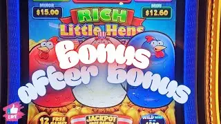 Rich Little Hens Slot Machine 🐔 Bonus After Bonus! Low & Mid Bets Thrills | Carnival Jubilee Fun