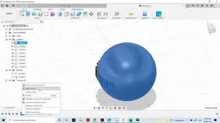 Esfera de Navidad impresion 3D letras con relieve superficie curva Fusión 360. Formato STL