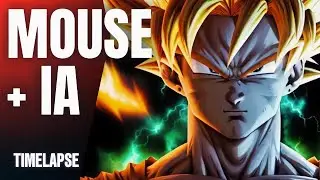 AI Timelapse: Saiyan God Fan Art (Mouse Sketch &rarr; Detailed Artwork)