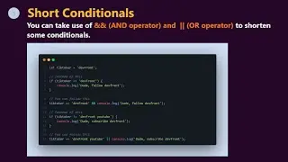 Short Conditionals | AND Operator | OR Operator | JavaScript | Sinhala | #shorts