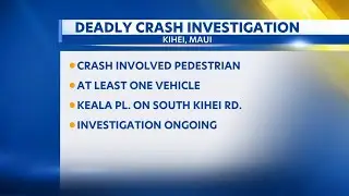 Late-night crash in Kihei leaves at least one dead; investigation ongoing
