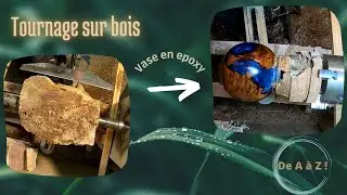 Woodturning - Tour sur bois - Vase Ch&ecirc;ne/Epoxy