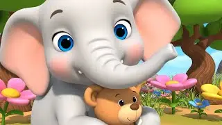 The Sleepy Baby Elephant Hugged the Teddy | Kids Nursery Rhyme | Fun Learning Song