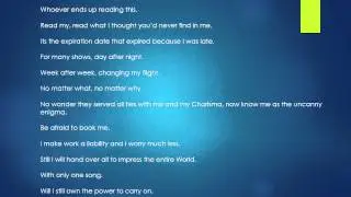 TNA Jeff Hardy Explanation Lyrics