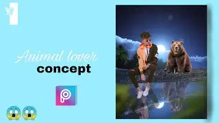 picsart Animal lover  photo editing /bear photo editing😱🤩😱#Ayushrajedits
