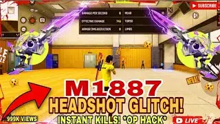 ये Secret Trick m1887 का कोई नहीं बताएगा 😱 | free fire m1887 headshot trick | 100% Effective😈🔥