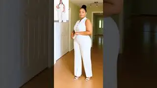 Shop our Workwear New Arrivals at ChicAndCurvy.com &bull;Collar Button Up Sleeveless Jumpsuit In White